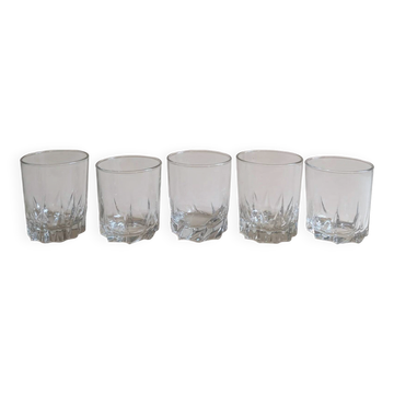 Set of 5 whiskey glasses