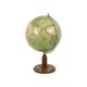 Vintage globe with compass on oak base from the 1940s
