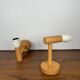 Scandinavian wooden wall light duo, beech, minimalist 1980