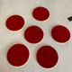 Set of 6 vintage cloisonné enamel and gold metal coasters - Style