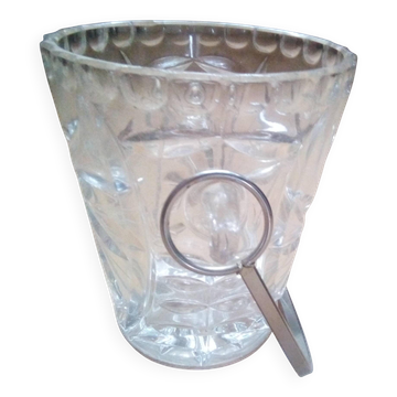 sceau à glaçons en verre en bon état