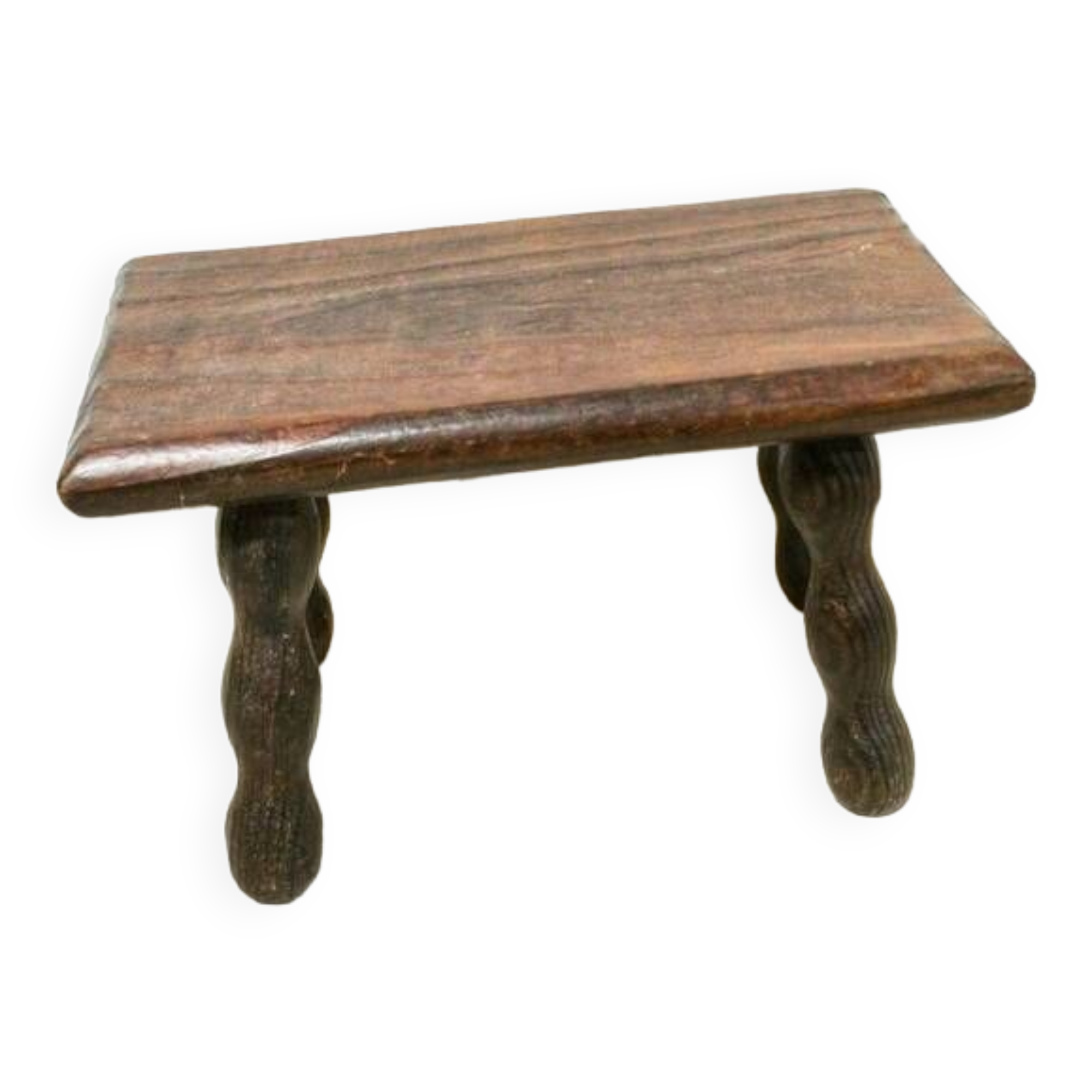 Turned wooden footrest