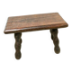 Turned wooden footrest