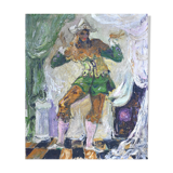 Ancient painting Harlequin dancing