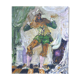 Tableau ancien Arlequin dansant