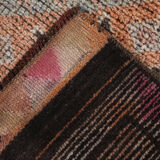 Red and orange vintage runner rug, 370x82cm