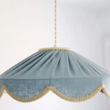 Suspension in a solid floral shape Cosette "mineral blue"