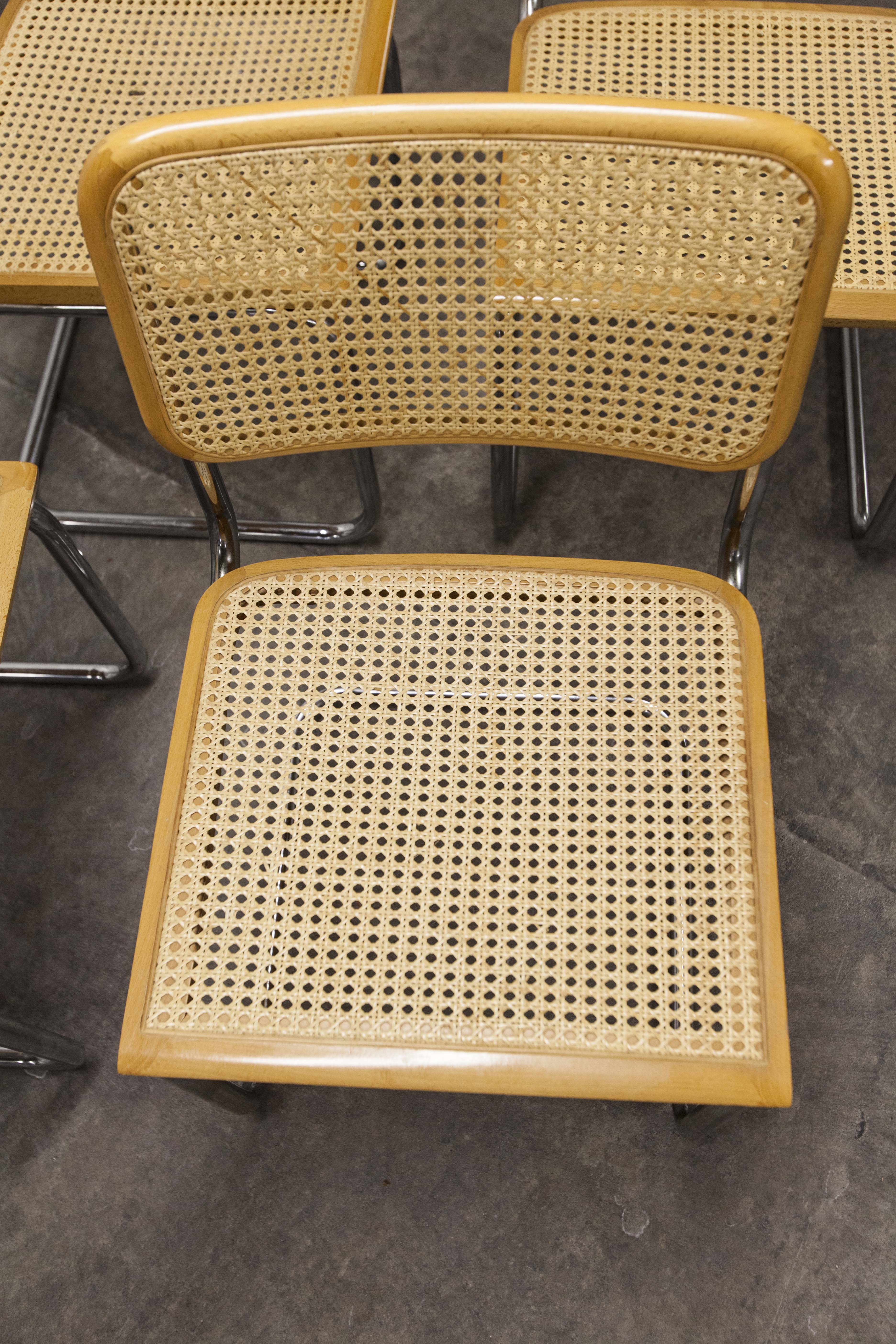 Lot of 4 chairs B32 by Marcel Breuer