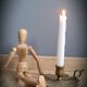 Brass candle holder flowers