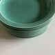 Set of 9 modernist turquoise earthenware plates from 1950 by Villeroy & Boch.