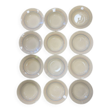 Striped soup plates