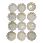 Striped soup plates