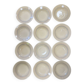 Striped soup plates