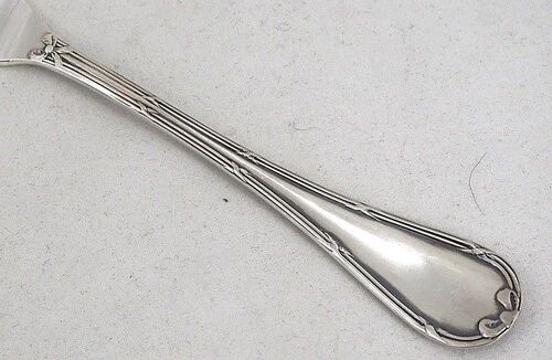 Christofle Rubans model, 6 fish cutlery, 12 pieces in silver-plated metal.