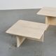 Set of three nesting tables in travertine, Italy circa 1970.