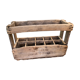 Vintage wooden bottle holder 10 slots