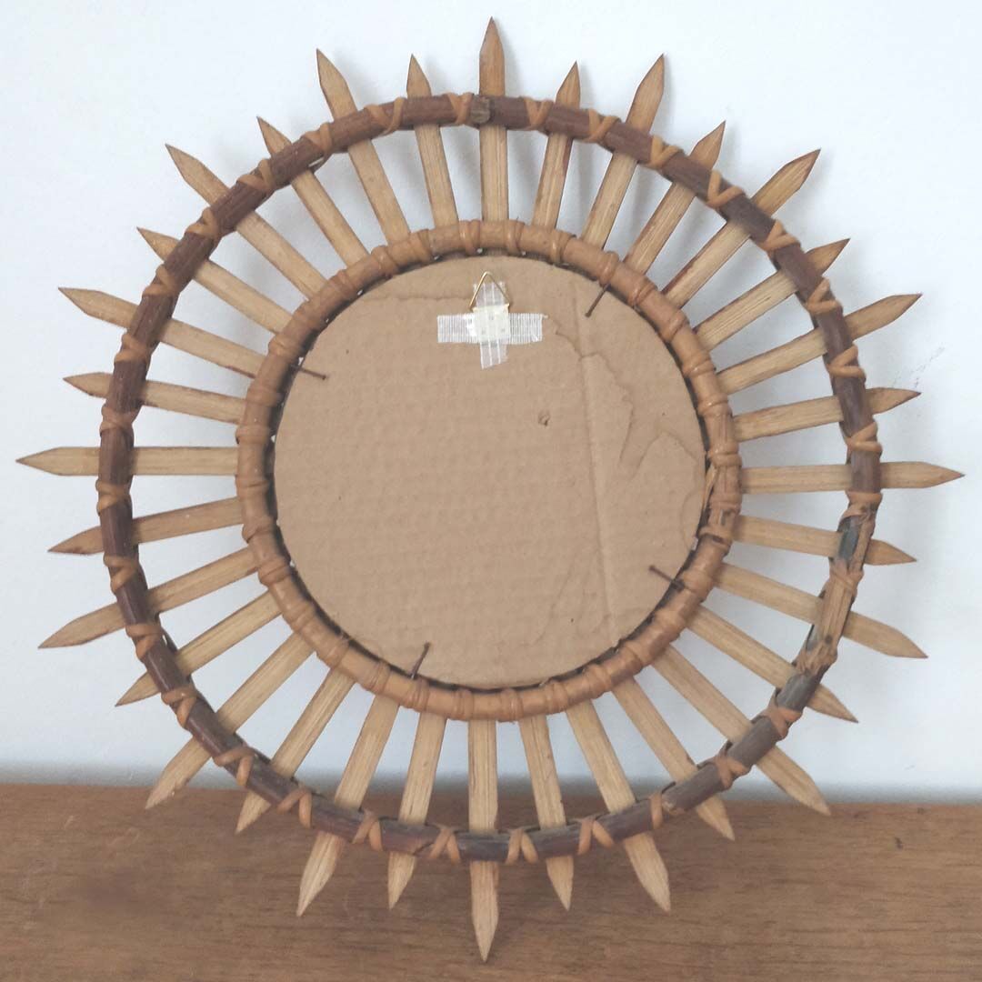 44cm rattan sun mirror