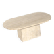Medium Oval Travertine Coffee Table