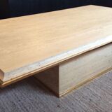 Travertine and brass coffee table by Fedam from the 70s