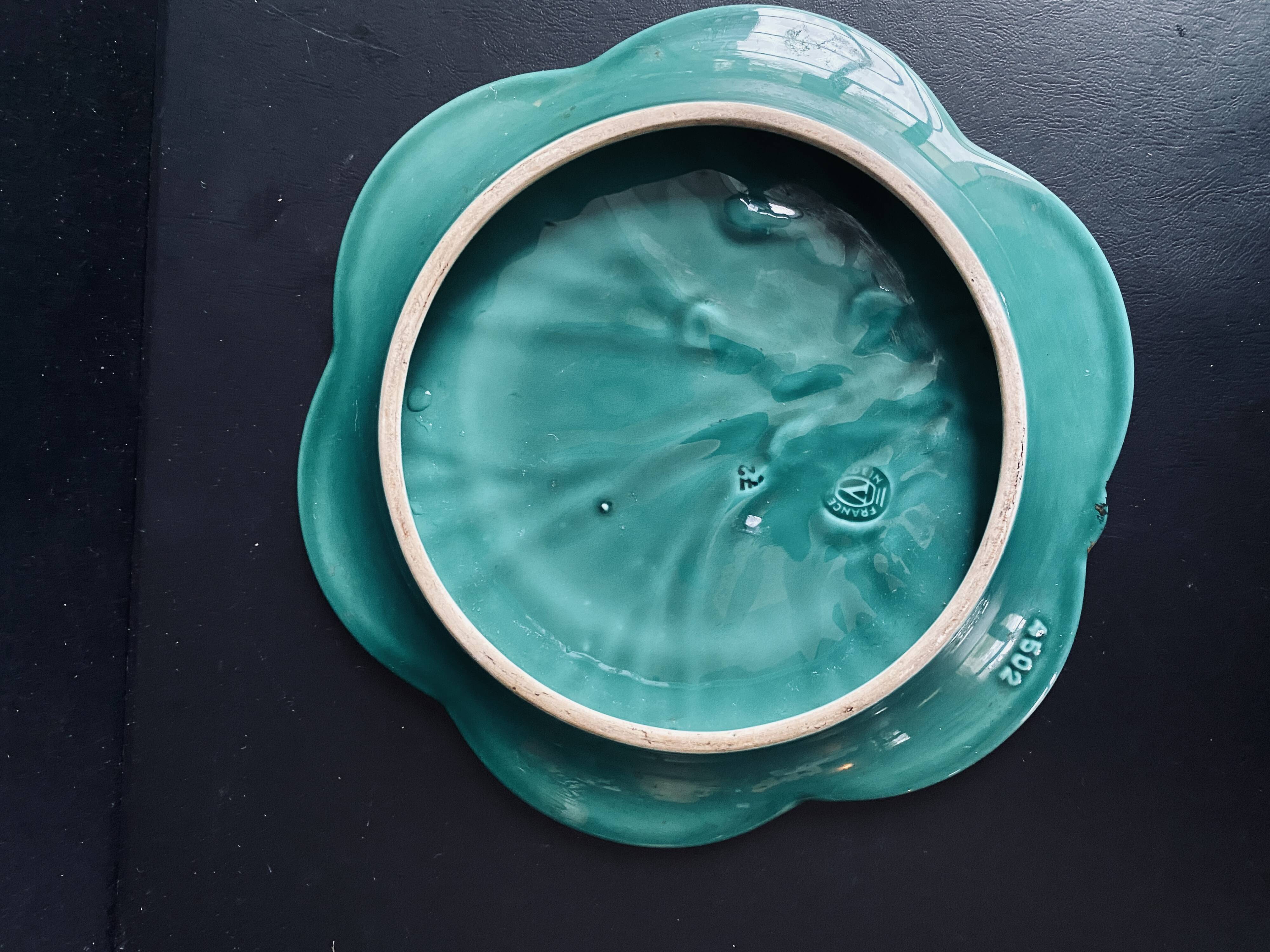 Verceram green vintage trivet