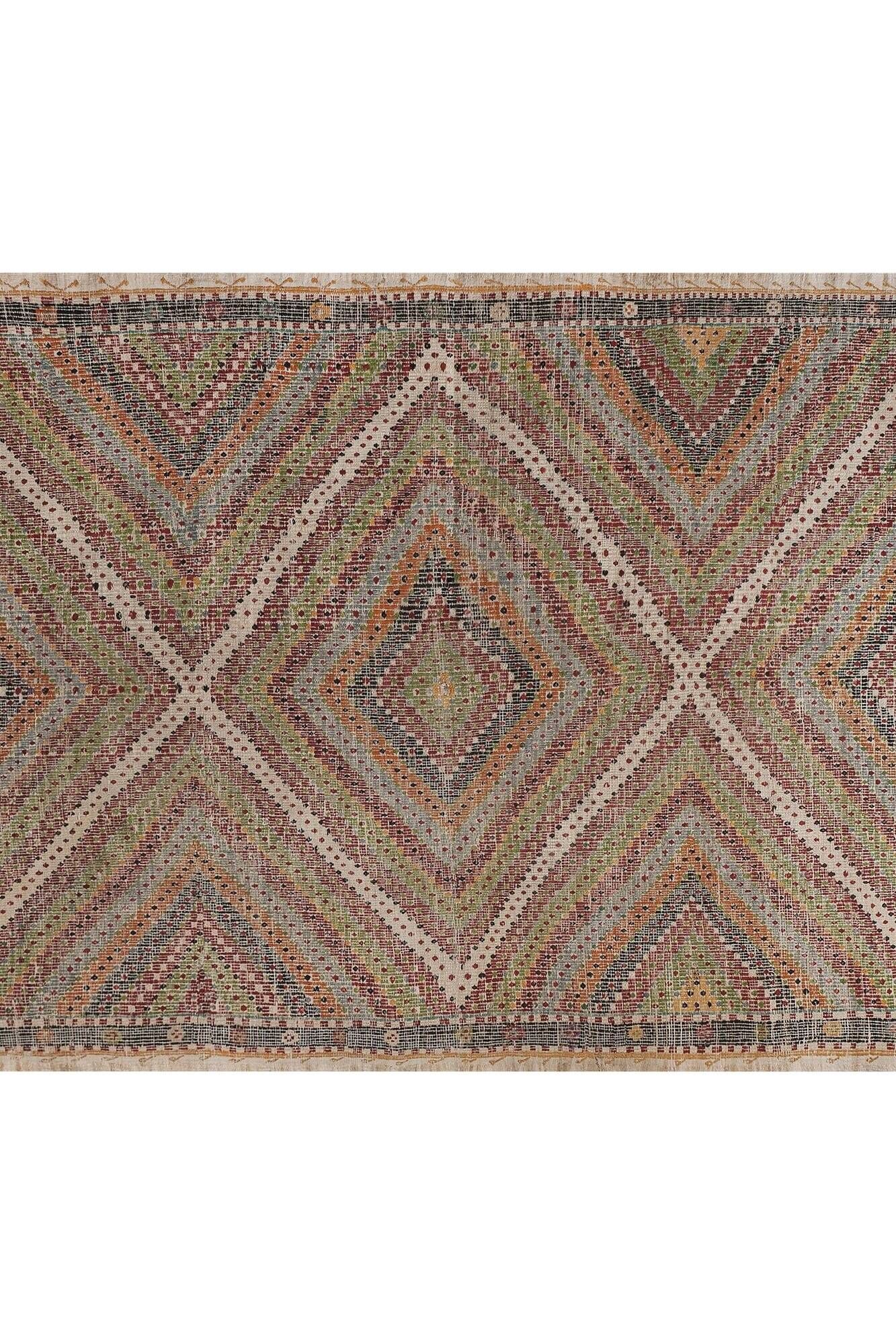 Vintage Turkish kilim handwoven 207x316 cm