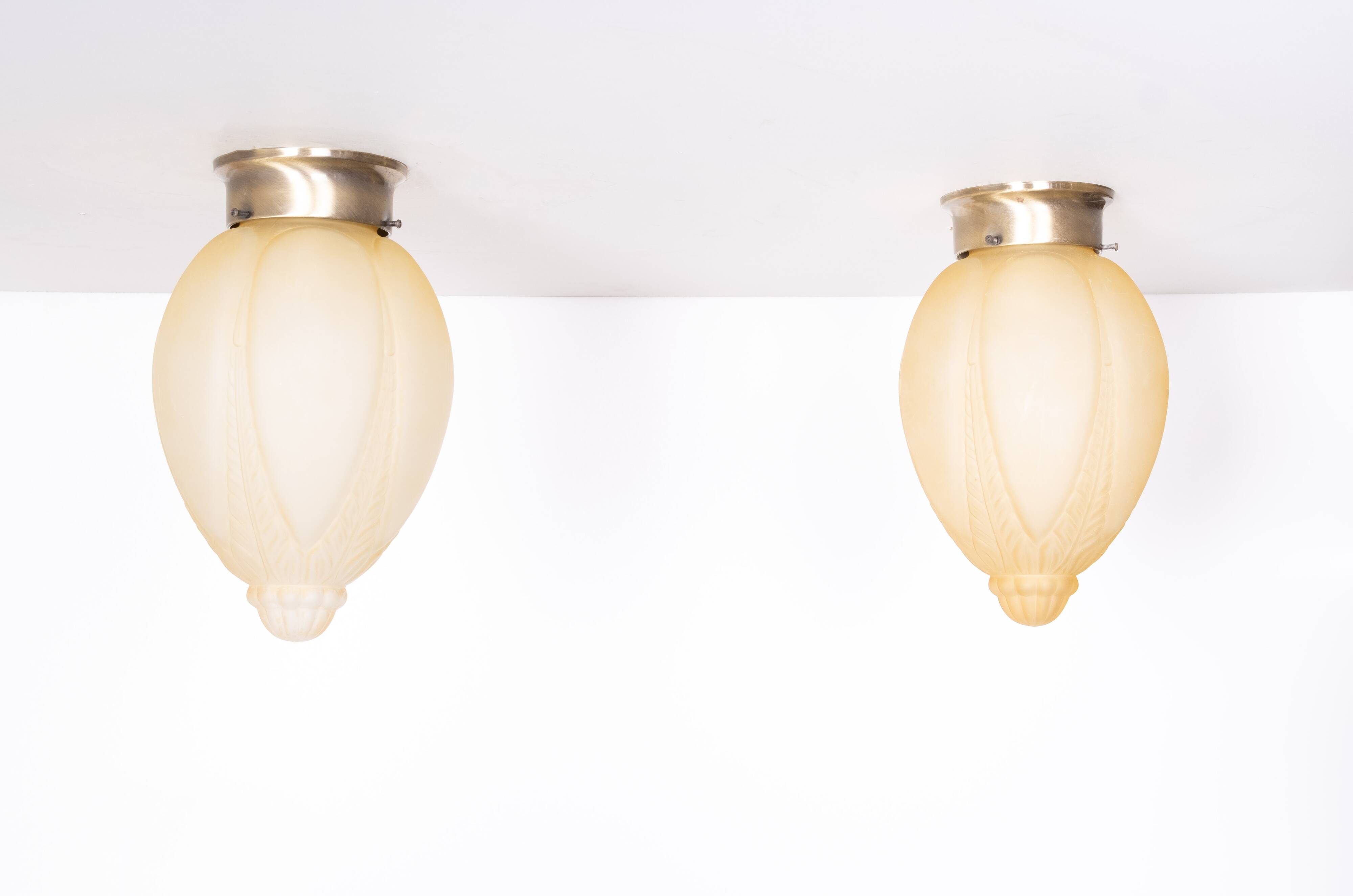 Art Deco style pendant lamps.