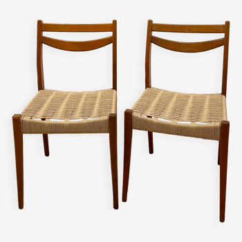 paire de chaises corde danoise