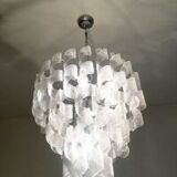 Lustre transparent en verre de murano « ricci »