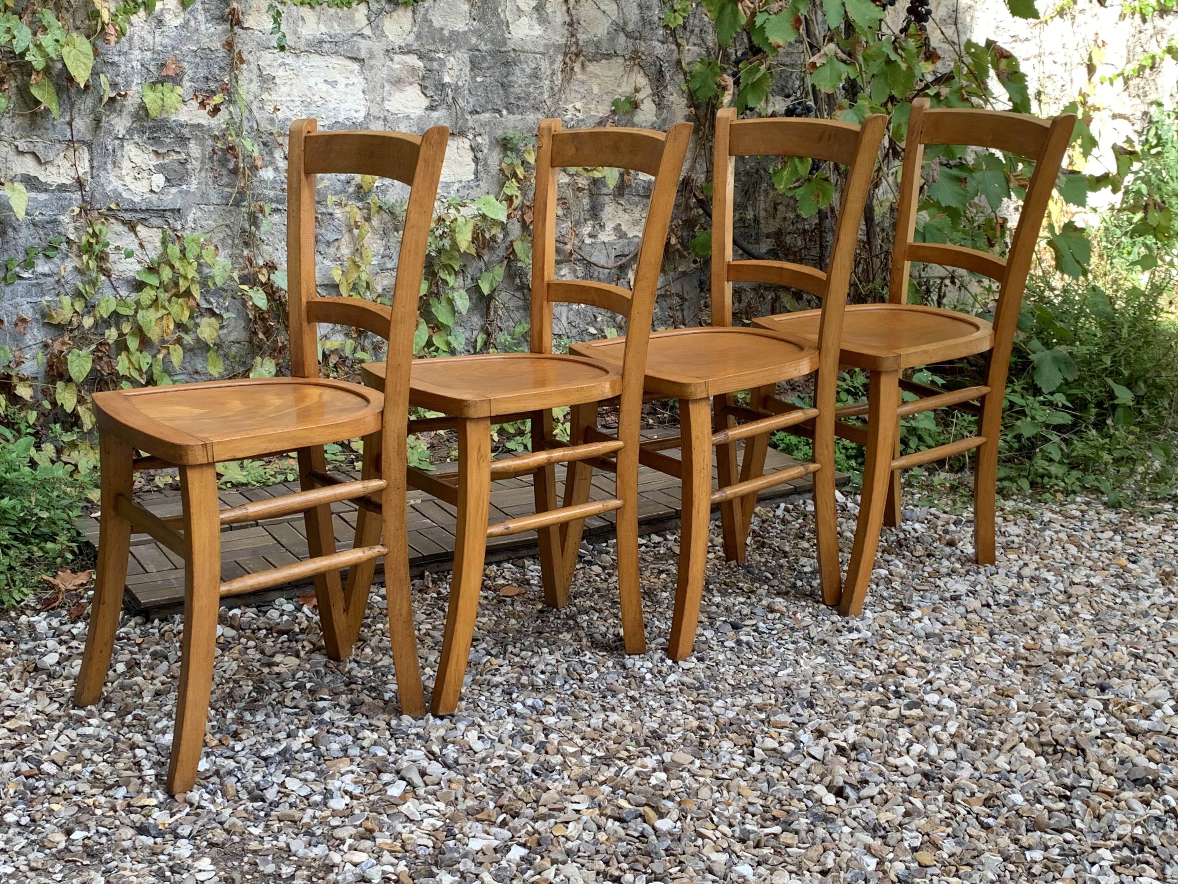 4 vintage Luterma bistro chairs 1940