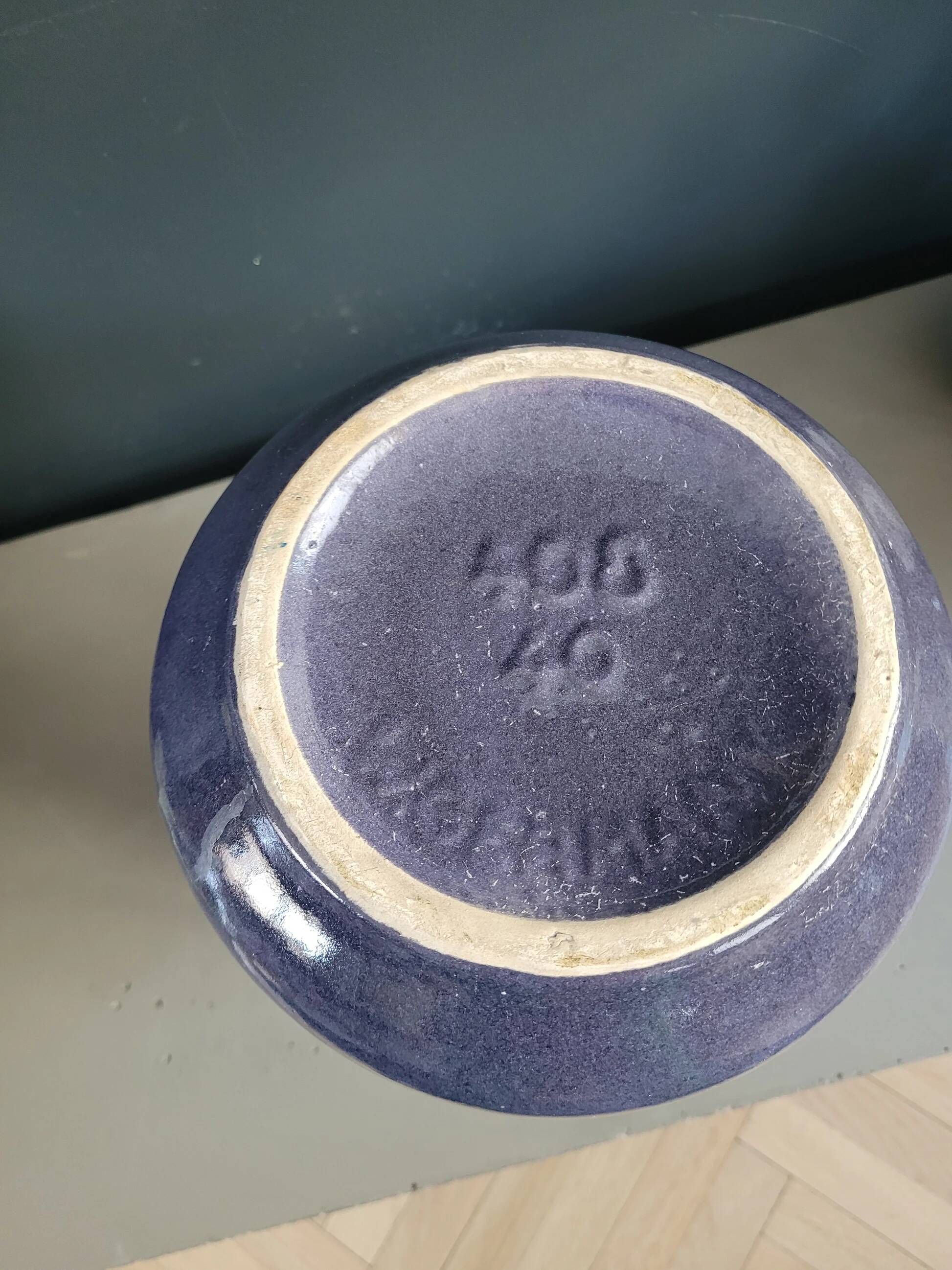 Mauve vase from West Germany.