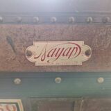 Old SAYAP suitcase in leather and wood