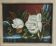 Painting on canvas signed, still life with magnolias.