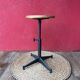 Tabouret industriel ajustable en métal & bois