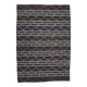 8x11 Black Gray Oversize Kilim Rug, 235x337Cm