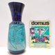 Blue and Teal Ceramic Vase in the style of Bitossi