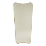 Patinated brass-framed mirror. 1980s/90s.