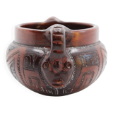 Ball vase with anthropomorphic handles signed by marivaldo Brazil