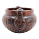 Ball vase with anthropomorphic handles signed by marivaldo Brazil