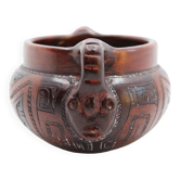 Ball vase with anthropomorphic handles signed by marivaldo Brazil