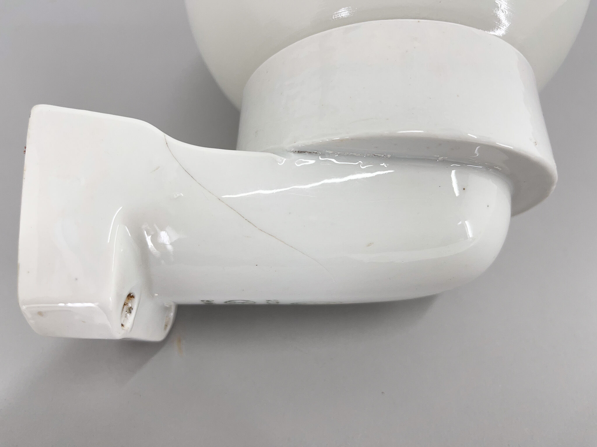 1950's Ceramic & Opaline Glass Wall Lamp, Czechoslovakia
