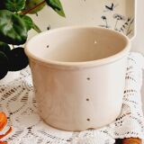 Pot faisselle grès beige