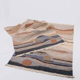 Pair of kilims or tapestries in a modern style, Central Asia, late 20th century.