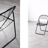 Vintage Mid-Century Modern Minimalist Black Metal Åland Chair from Ikea