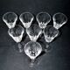 Set of 8 cerdagne wine glasses in cut crystal from saint louis h13cm