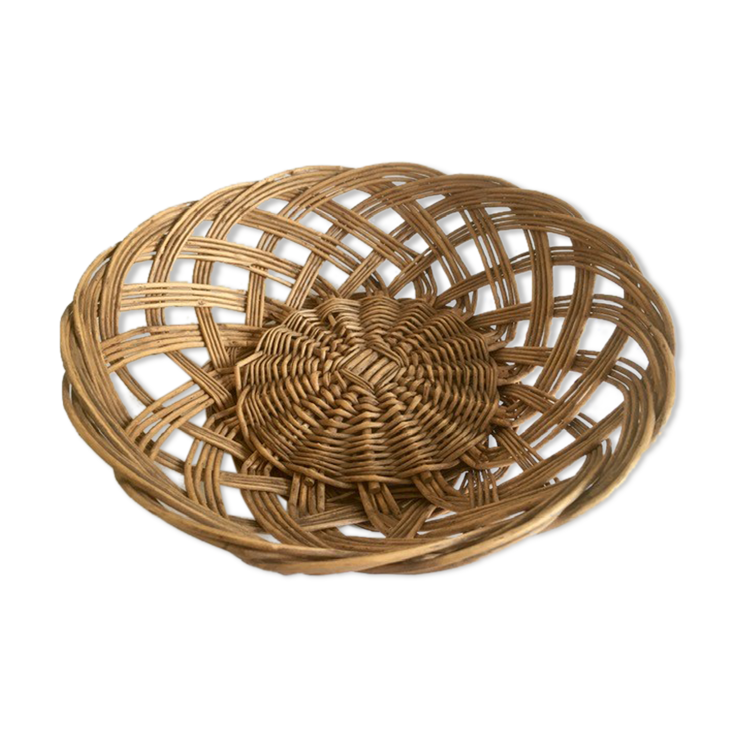 Vintage rattan basket