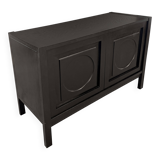 Graphical Defour black sideboard, 1970s