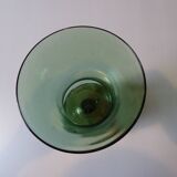 Green blown glass vase
