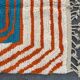 Tapis berbère beni ouraine à motifs colorés taille 150 x 250 cm