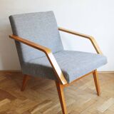 Pair of 1970s Armchairs by Mier with new fabric