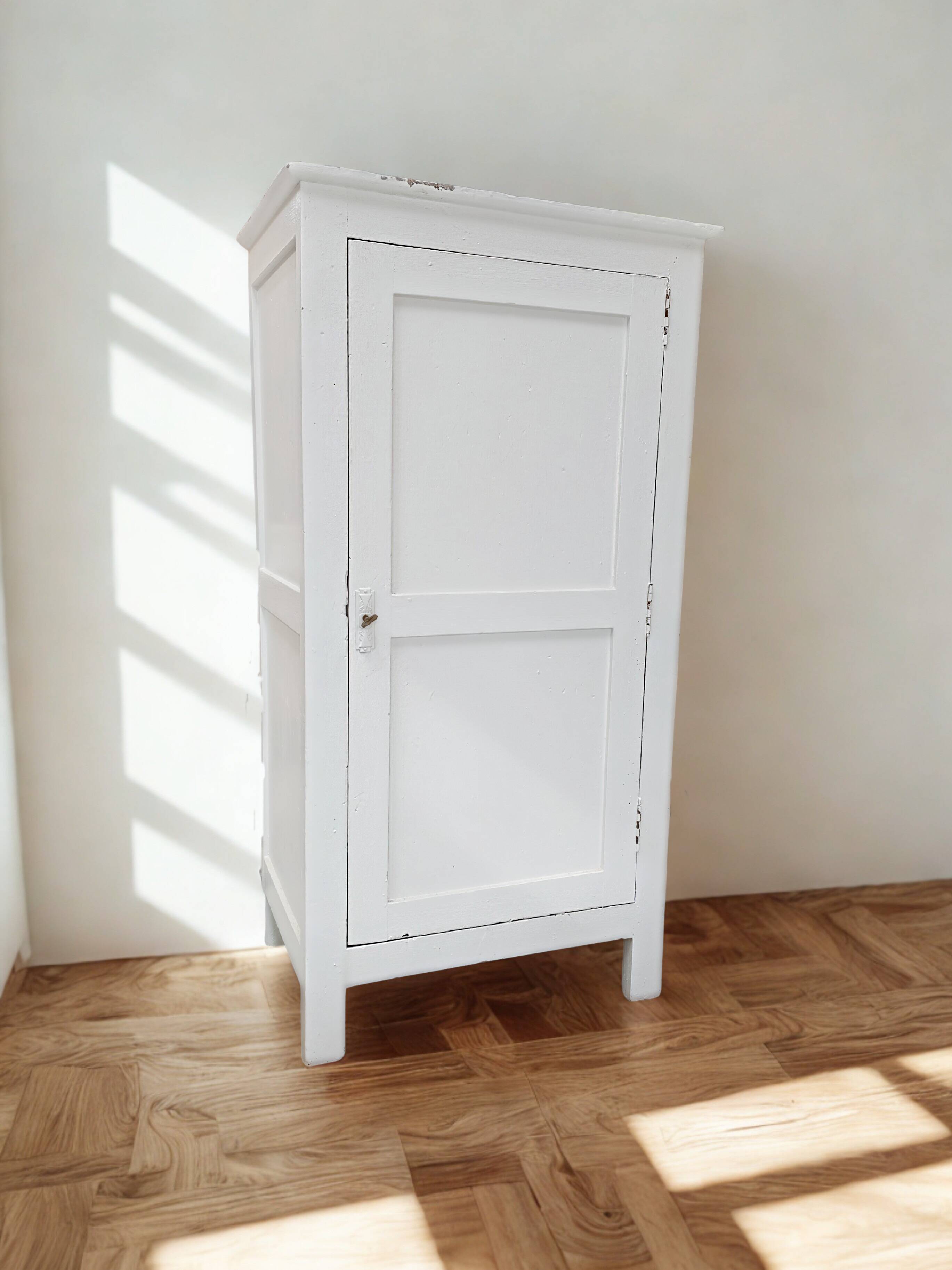 Title: Small Two-Tone Work Cabinet – 1950s